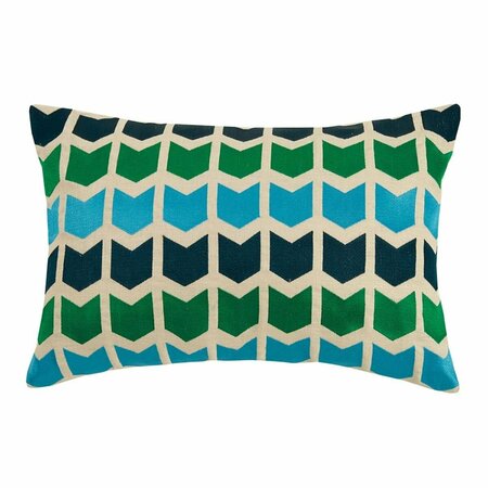 PUESTA EN ESCENA on Point Embroidered Decorative Pillow, Blue PU3119534